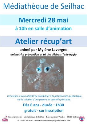 AFFICHE atelier recup art mylene 28 mai 2025