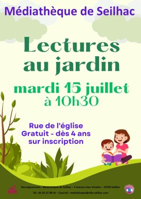 AFFICHE lectures jardin 15 07