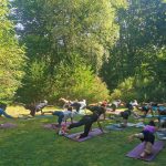 Activité yoga au camping