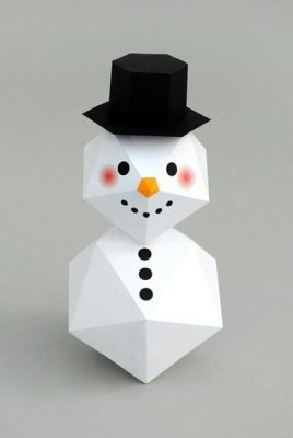 Geometric Snowman, Handmade Christmas Decorations that Make This Christmas Green